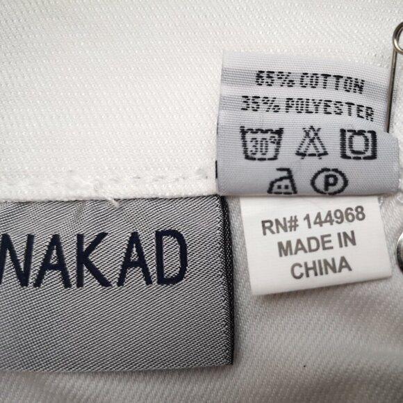 Nakad Ladies Size 13 White Zipper & Button Closure Lightweight Skirt - Picture 4 of 11